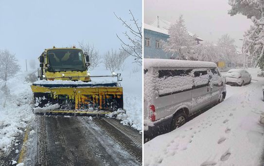 İzmir'de mayısta kar manzarası