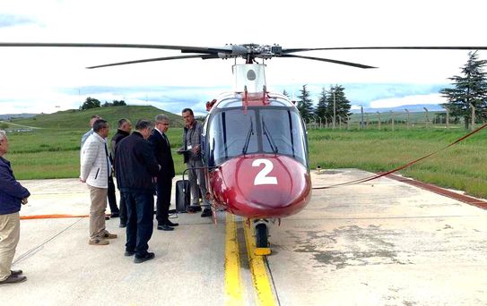 Karadeniz'de Yangın Riski İçin Helikopter Görevde