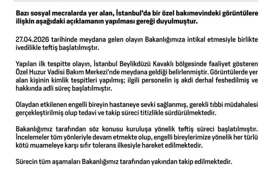 Bakım Evinde Skandal: Personel İşten Çıkarıldı