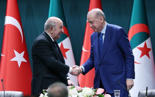 Cumhurbaşkanı Erdoğan, Cezayir Cumhurbaşkanı Tebbun'u resmi törenle karşıladı (2)