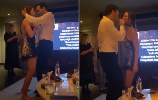 Serenay Sarıkaya ve Mert Demir aşk dolu danslarıyla romantizmin dibine vurdu