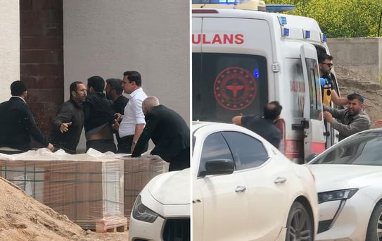 Bursa'da işçilerin şantiyedeki kavgasında sopalar, yumruklar havada uçuştu