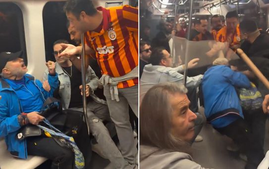 Şampiyonluk kutlamasında skandal! Metroda yaşlı adama saldırdılar