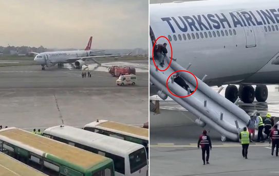 THY uçağında yangın paniği! Yolcular acil çıkışlardan tahliye edildi