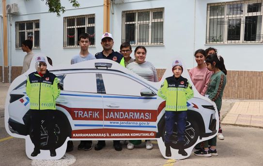 Kahramanmaraş’ta özel gereksinimli öğrencilere uygulamalı trafik eğitimi