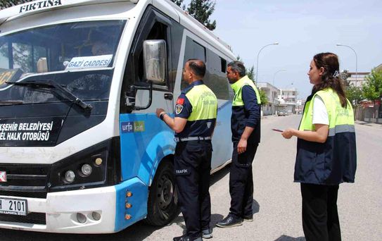 Şanlıurfa'da toplu taşıma araçları denetlendi