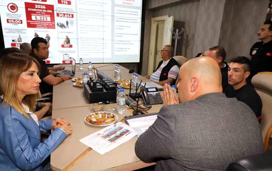 Mersin itfaiyesinin AKOM sistemi İspanyol heyeti etkiledi