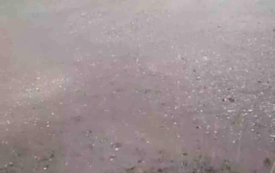 Edirne'de Kısa Süreli Dolu Yağışı