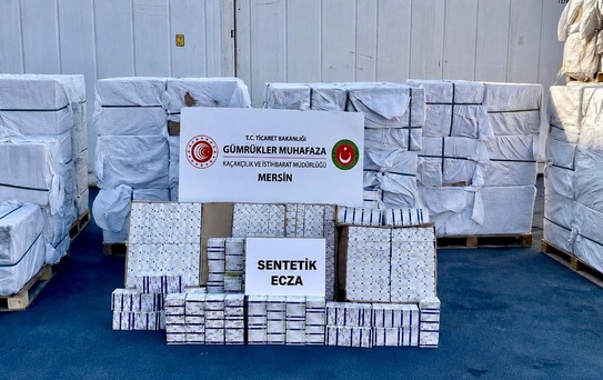 Mersin Limanı'nda 12 milyon tramadol ele geçirildi