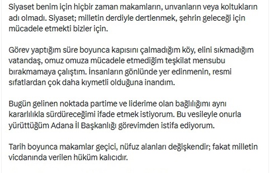 Tamer Dağlı İstifa Etti