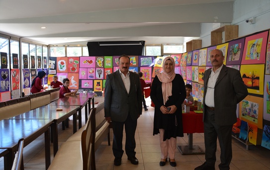 Çaykara'da Öğrenci Resim Sergisi Açıldı