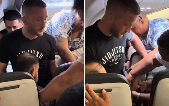 Uçakta dehşet! Acil çıkış kapısını açıp atlamaya çalıştı
