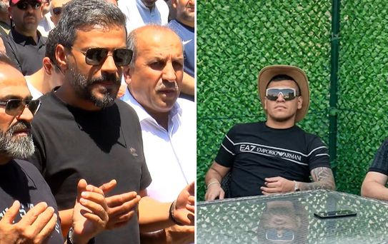 Daltonlar'ın hedefindeki Engin Polat cenazede çelik yelek giydi