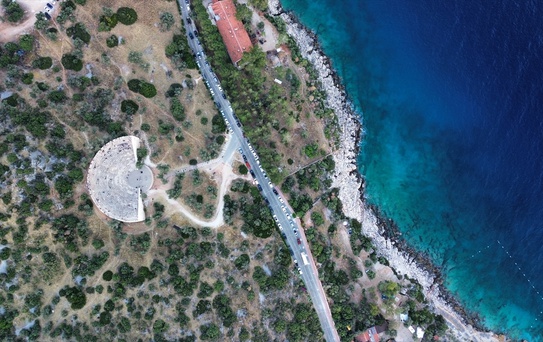 Kaş'taki Antik Tiyatro'da Dünya Kupası Heyecanı