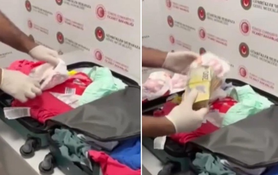 Antalya Havalimanı'nda bebek bezinden servet çıktı