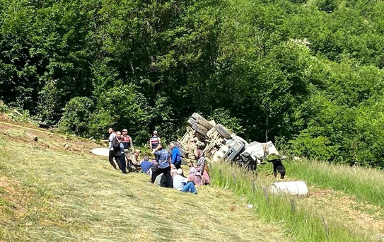Kürtün'de Feci Beton Mikseri Kazası