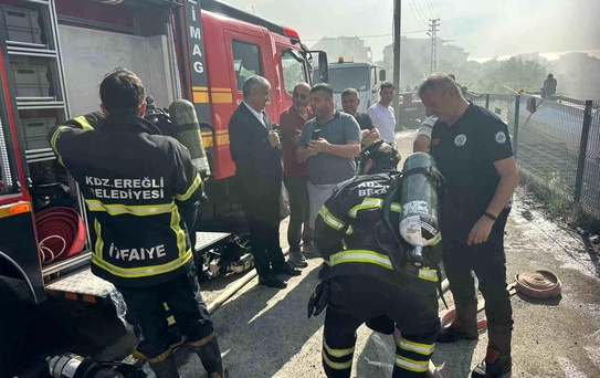 Alevler çatıyı sardı, korku dolu anlar yaşandı