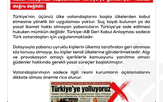 Almanya'nın Mültecileri Türkiye'ye Gönderdiği İddiası Yanlış