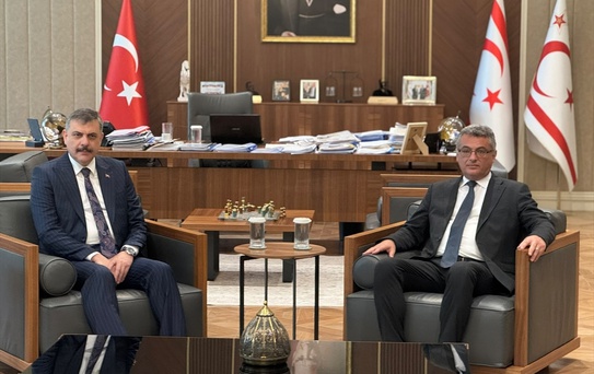 KKTC Cumhurbaşkanı Erhürman, Bakan Çiftçi'yi kabul etti