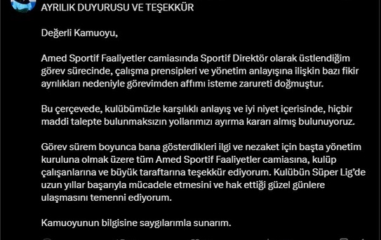 Reçber'den Amed'e Veda