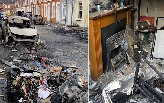 Göçmen öfkesi Kuzey İrlanda'yı küle çevirdi! Bölgeden gelen görüntüler korkunç