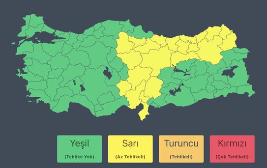 AFAD'dan Sağanak Yağış Uyarısı