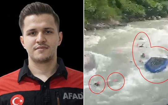 Rize'de AFAD personelinin hayatını kaybettiği kazanın görüntüsü ortaya çıktı