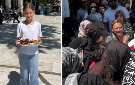 Eyüp Sultan'da ziyaretçilere kurabiye ikram etmek isteyen genç kız hayatının şokunu yaşadı