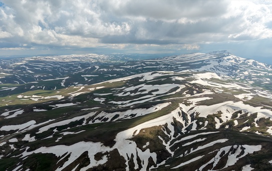 Erzurum'da Kar ve Yeşil Buluşması