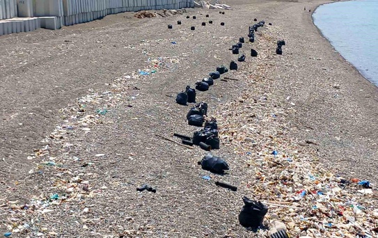 Trabzon sahilinde çöp seferberliği