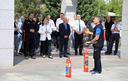 Bartın'da Yangın Tatbikatı Yapıldı