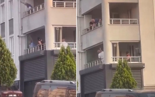 Balkonda yakılan mangal apartmanı ayağa kaldırdı