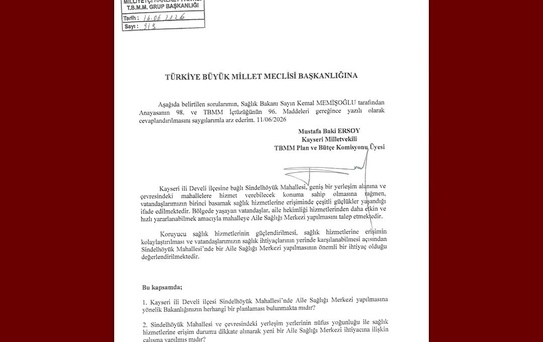 Kayseri'ye Aile Sağlığı Merkezi Talebi