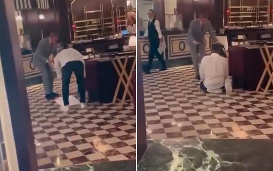 Restoranın ortasında namaz kıldı! Görüntü kullanıcıları ikiye böldü
