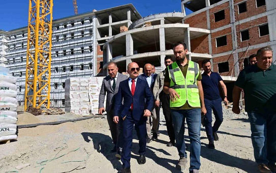 Söke'de KYK Erkek Yurdu İnşaatı İncelendi