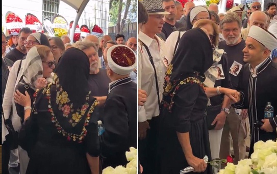 Ünlü modacının cenazesinde kadınlar da saf tutmak isteyince ortalık karıştı