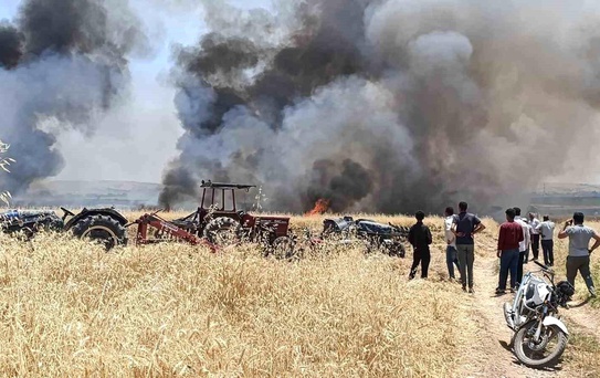 Karkamış'ta Yangın: 400 Dönüm Buğday Kül Oldu