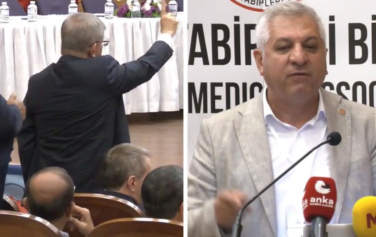 TTB kongresinde ortalık karıştı: Davutoğlu ile EMEP Genel Başkanı Aslan arasında gerginlik