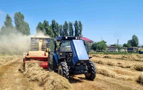 Hasköy'de Saman Mesaisi Devam Ediyor