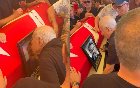 İlyas Salman, Kadir İnanır'ın fotoğrafını öperek gözyaşlarına boğuldu
