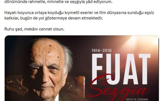 Fuat Sezgin 8. Yılında Anıldı