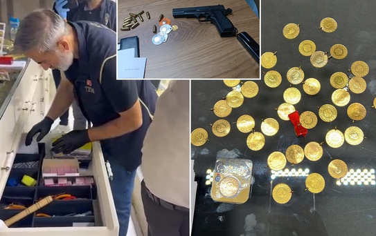 Sahte altın operasyonundan çarpıcı görüntüler! Adreslerden neler çıktı neler