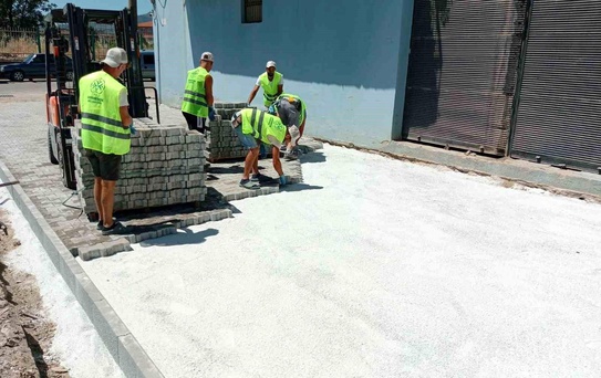 Germencik'te üstyapı çalışmaları başladı