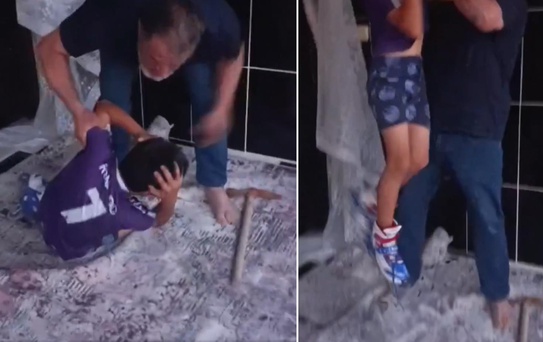 Türkiye'yi ayağa kaldıracak görüntü! Savunmasız çocuğu darp etti