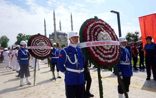Edirne'de Kırkpınar'ın ağa karşılama geleneği bozulmadı