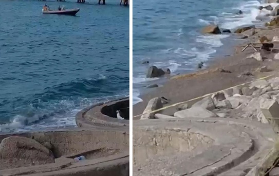 Zonguldak'ta kıyıya askeri amaçlı olduğu değerlendirilen İHA vurdu