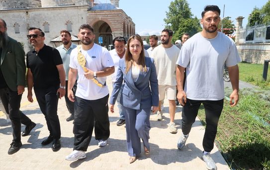 Başpehlivan Erkan Taş'tan Edirne ziyareti