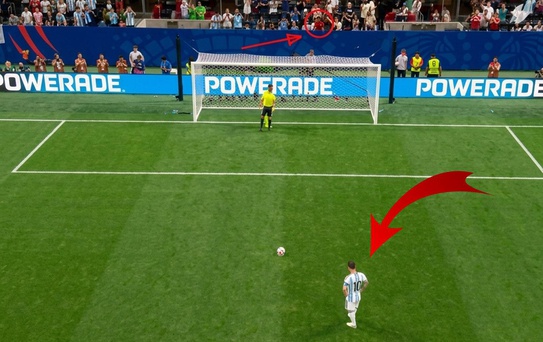 Görüntüdeki ismi hepiniz tanıyorsunuz! Messi penaltıyı kaçırsın diye şekilden şekle girdi