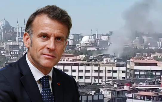 Şam'da Fransa Cumhurbaşkanı Macron'un kaldığı otelin yakınında patlama