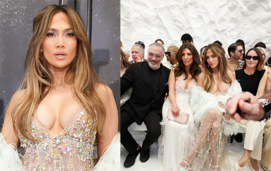 Jennifer Lopez, transparan elbisesiyle tüm bakışları üzerine topladı